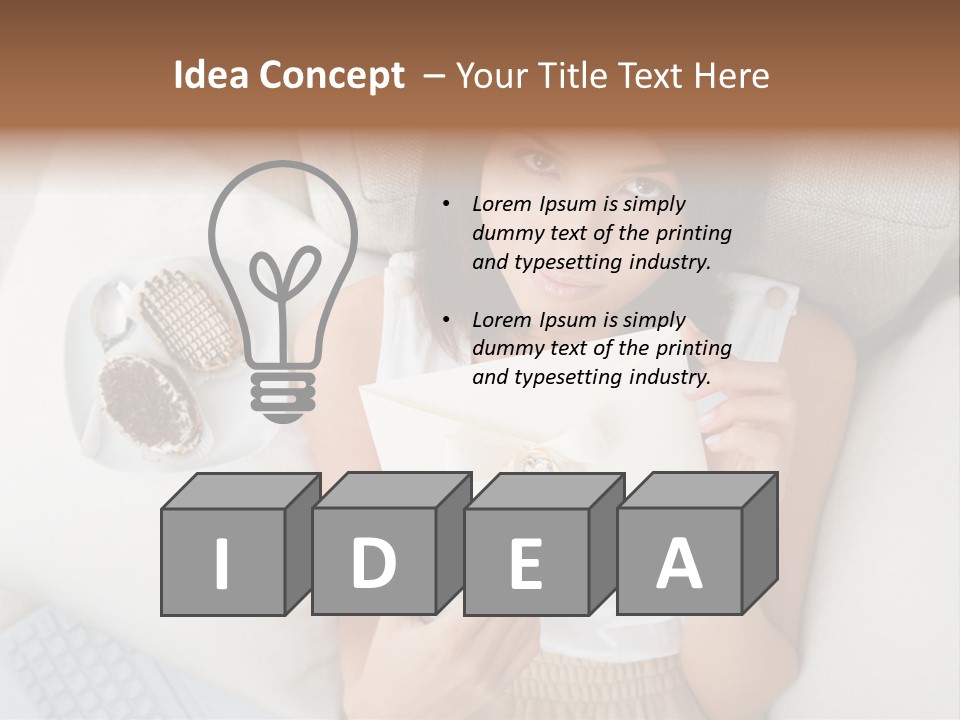 Tasty Attractive Caucasian PowerPoint Template