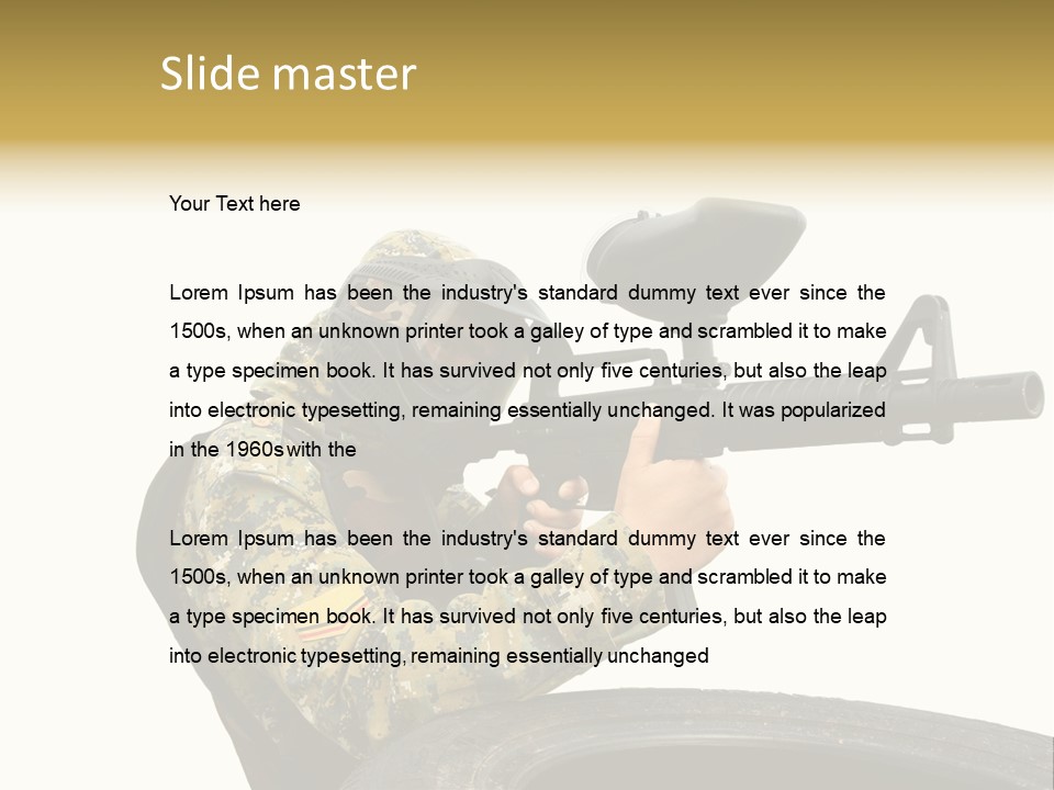 Background Paintball Rifle PowerPoint Template