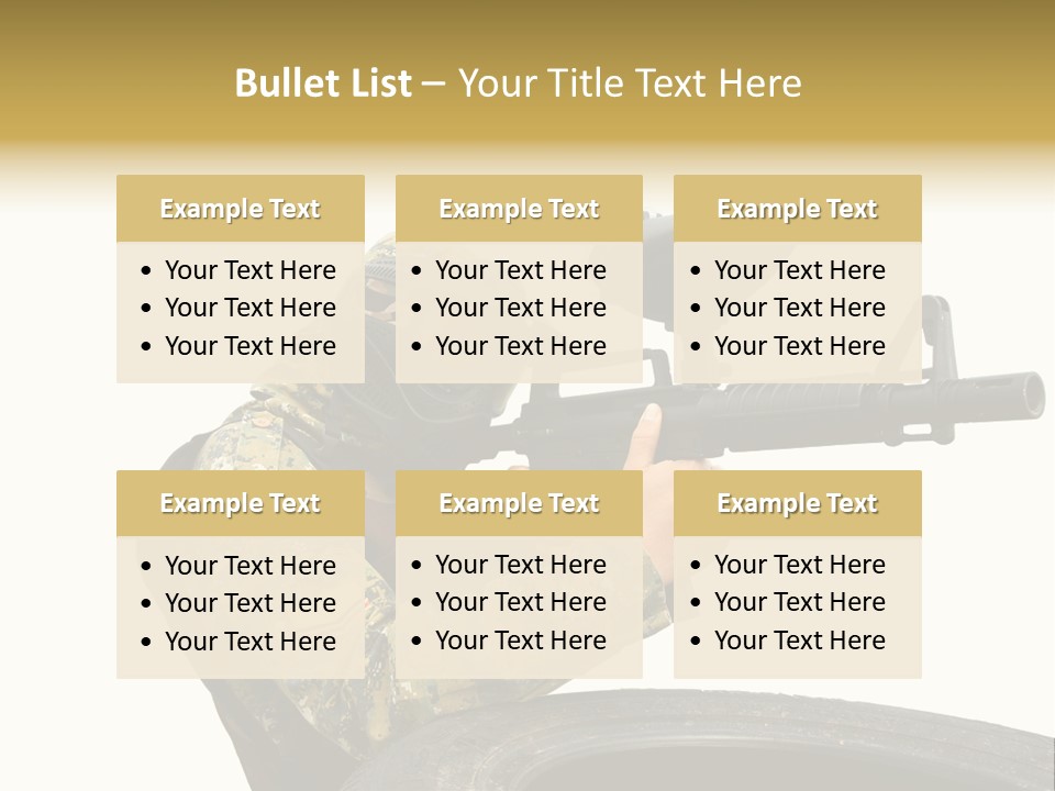 Background Paintball Rifle PowerPoint Template