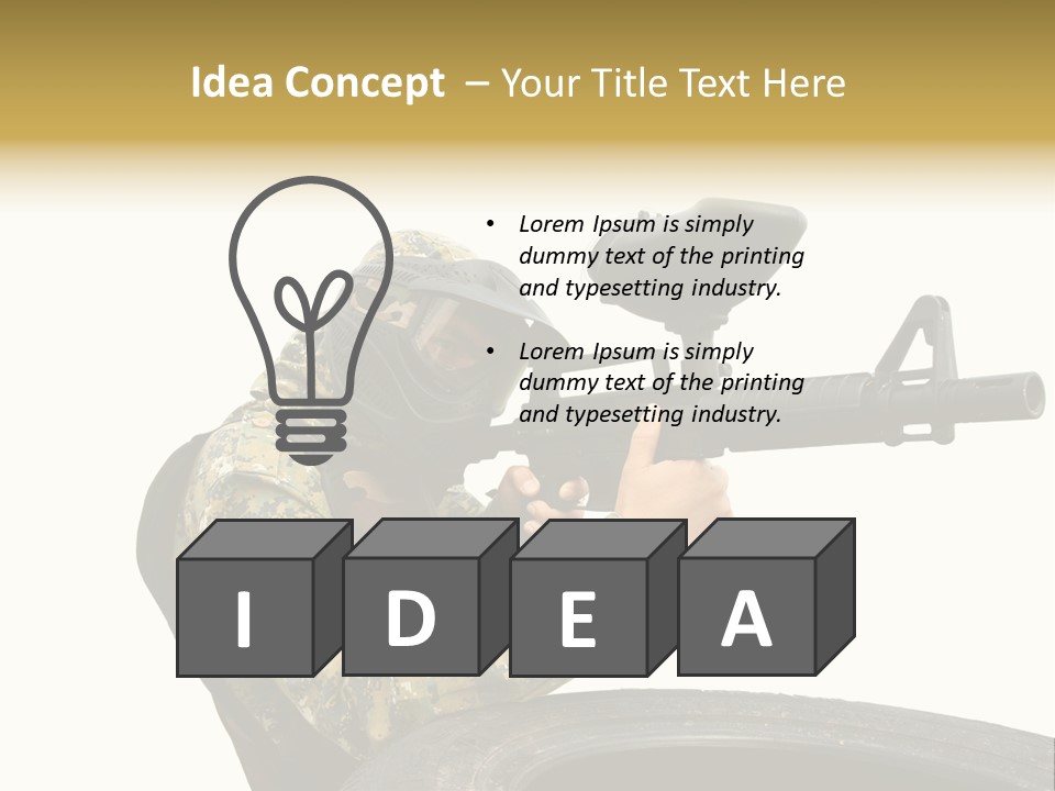 Background Paintball Rifle PowerPoint Template