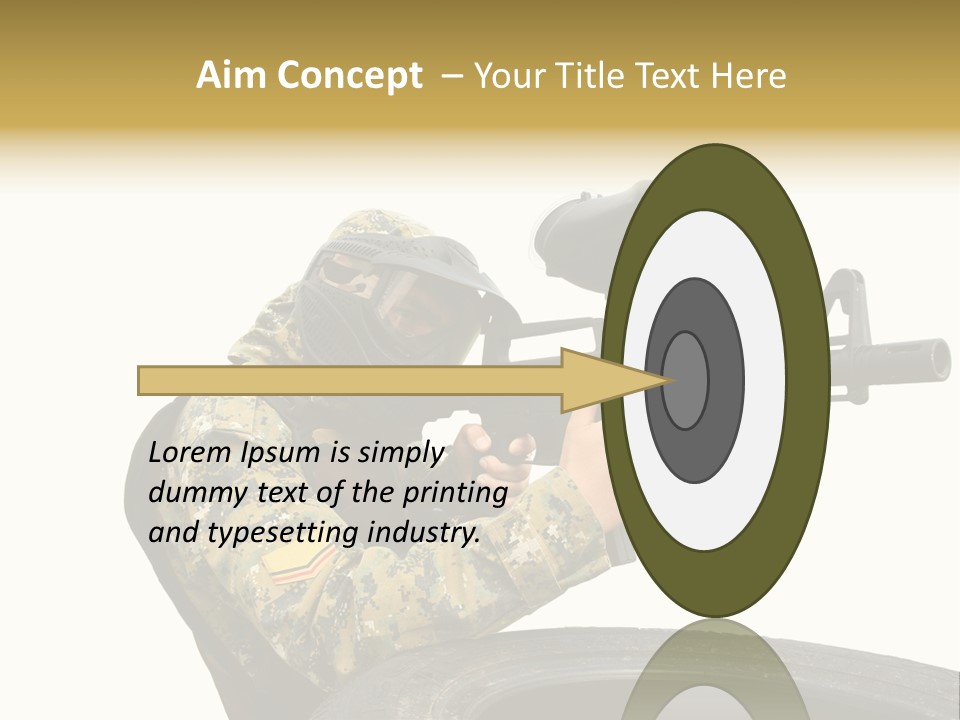 Background Paintball Rifle PowerPoint Template