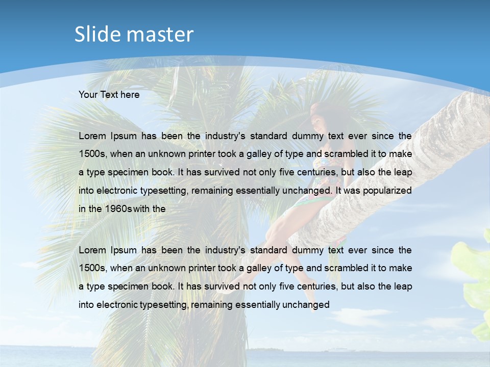 People Island Vacation PowerPoint Template