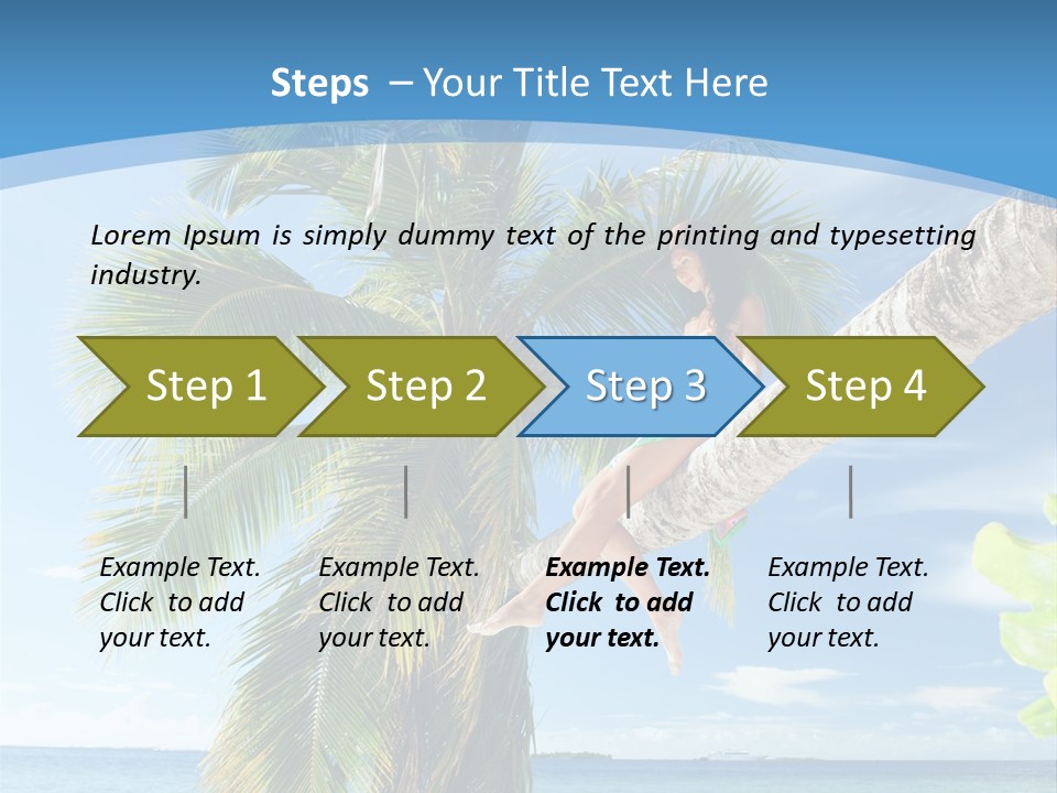 People Island Vacation PowerPoint Template