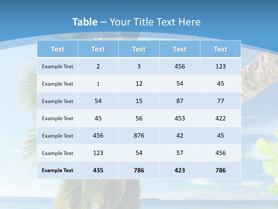 People Island Vacation PowerPoint Template