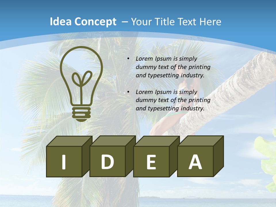 People Island Vacation PowerPoint Template