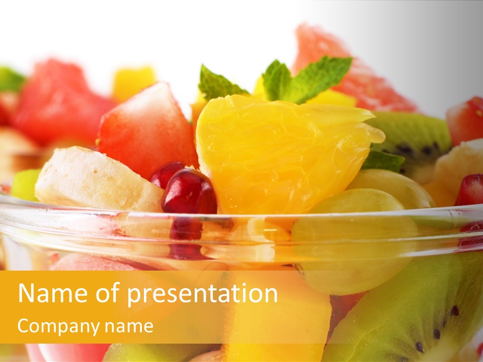 Nutrition Mix Grape PowerPoint Template