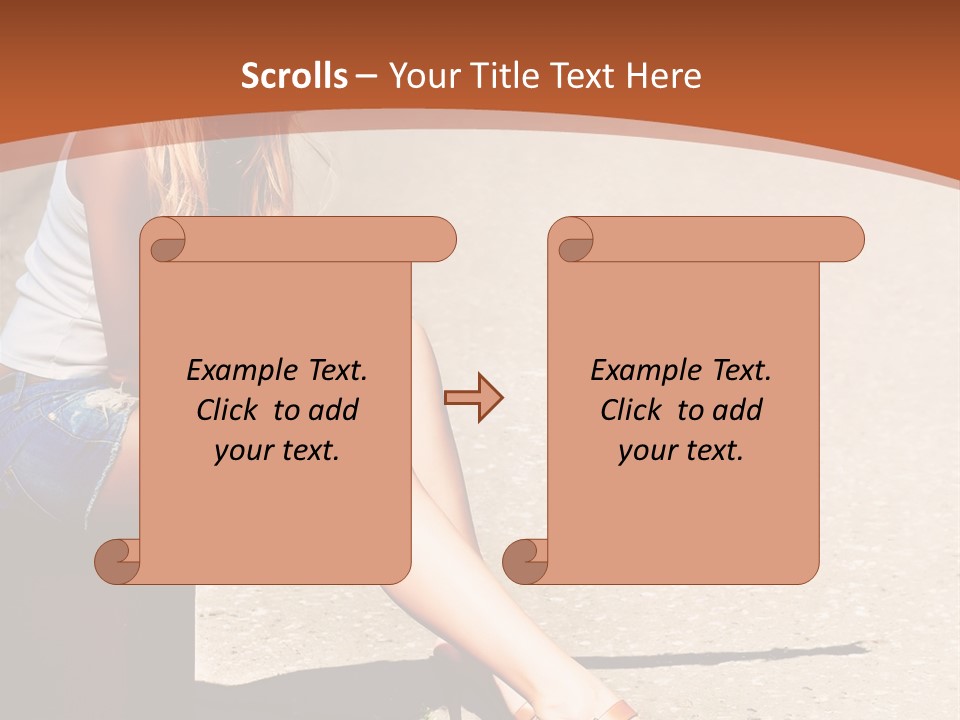 Journey Hitchhiking Young PowerPoint Template