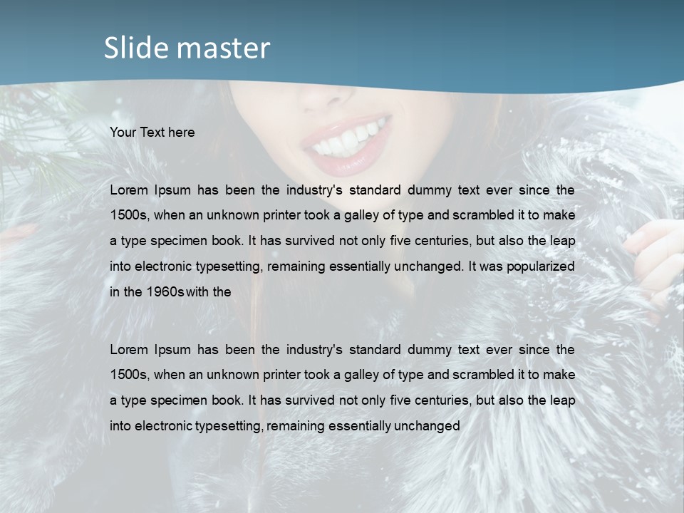 Woman Cold Fashion PowerPoint Template
