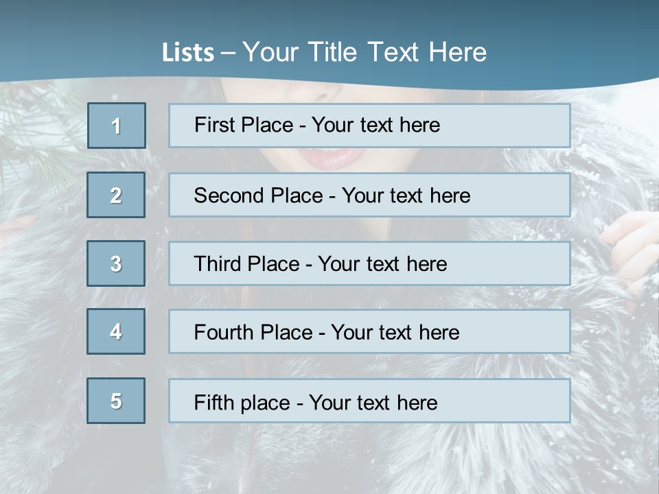 Woman Cold Fashion PowerPoint Template