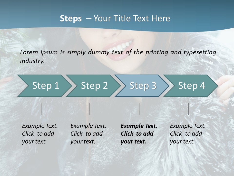 Woman Cold Fashion PowerPoint Template