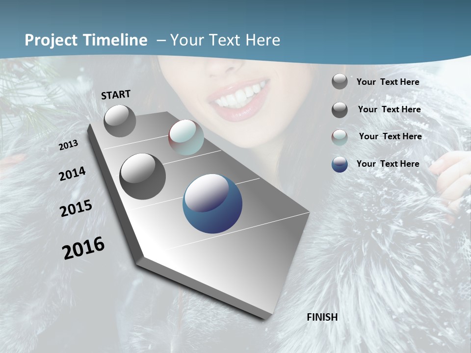 Woman Cold Fashion PowerPoint Template