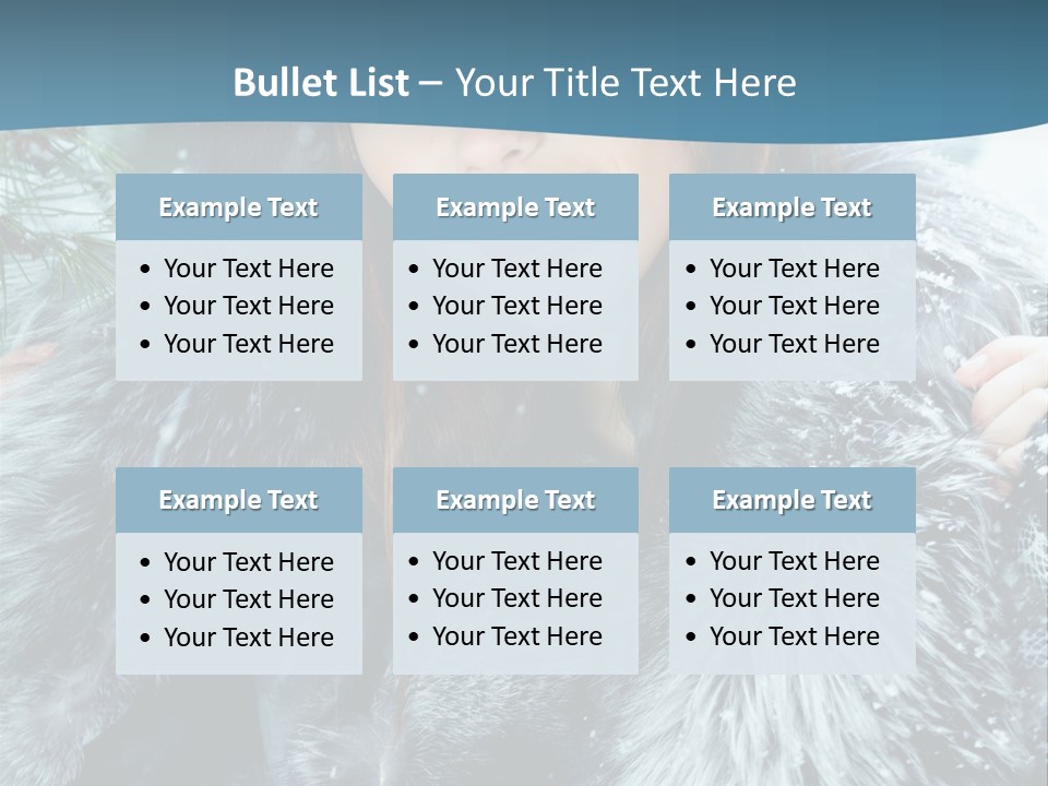 Woman Cold Fashion PowerPoint Template