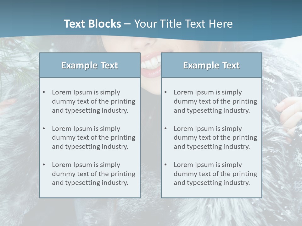 Woman Cold Fashion PowerPoint Template