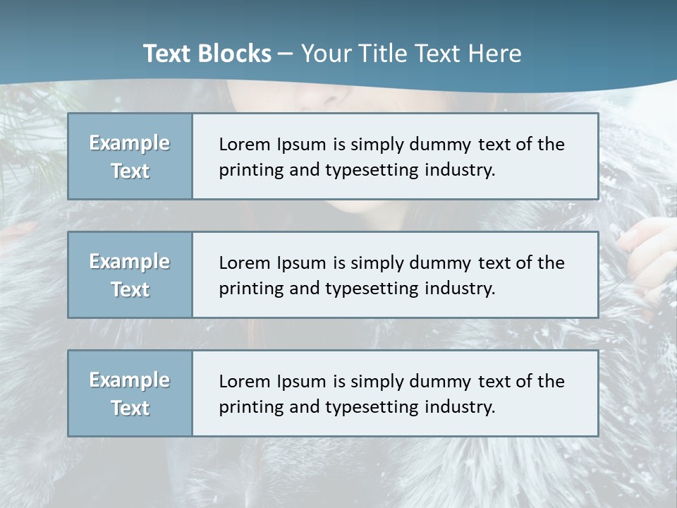 Woman Cold Fashion PowerPoint Template