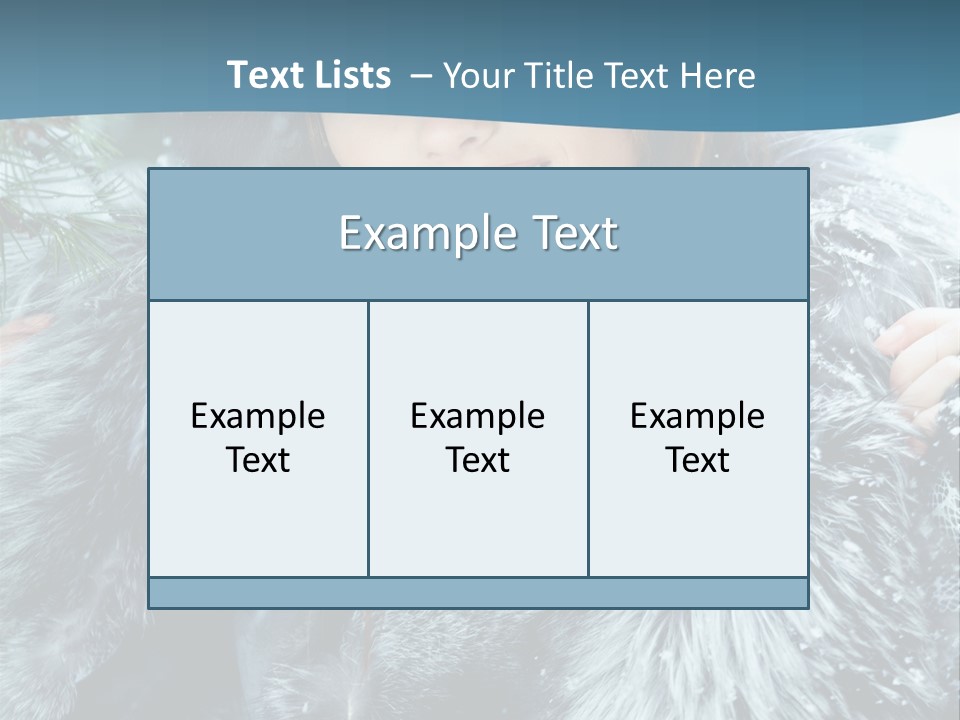 Woman Cold Fashion PowerPoint Template