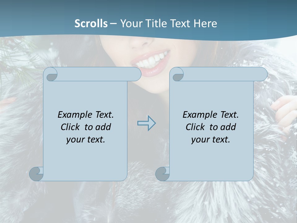 Woman Cold Fashion PowerPoint Template
