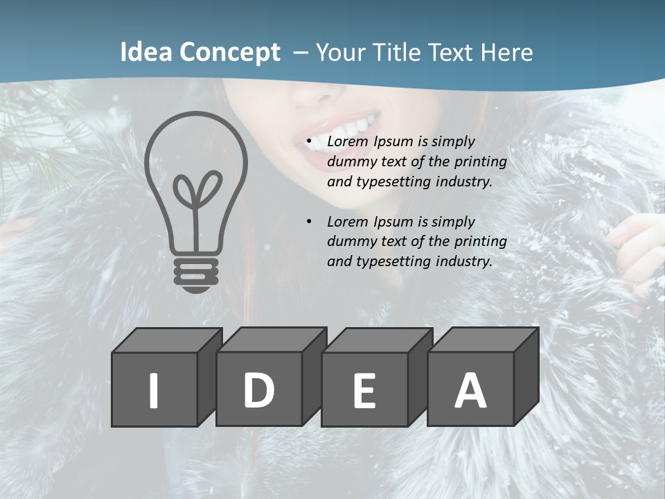 Woman Cold Fashion PowerPoint Template