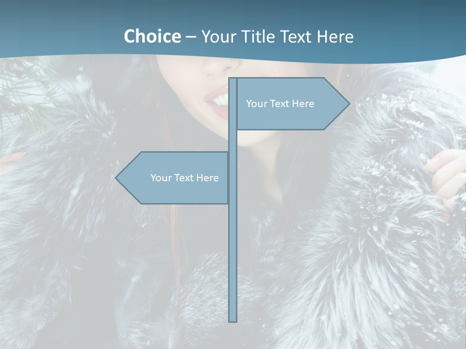 Woman Cold Fashion PowerPoint Template