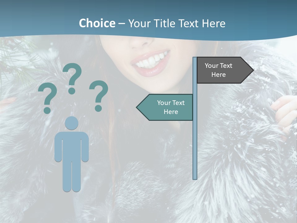 Woman Cold Fashion PowerPoint Template