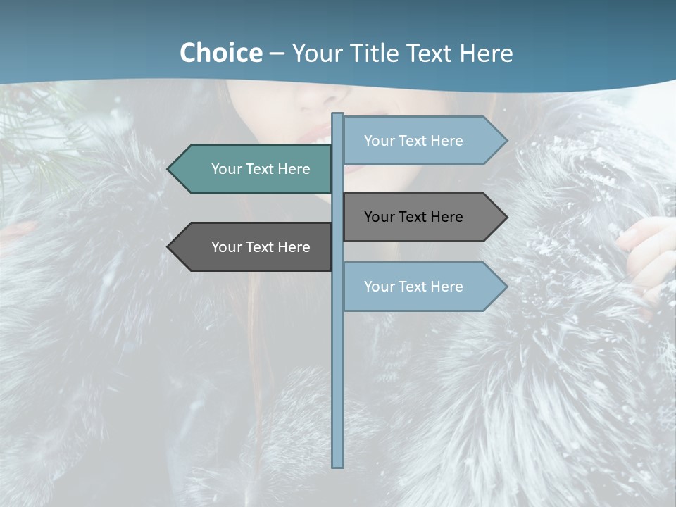 Woman Cold Fashion PowerPoint Template