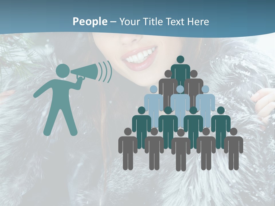 Woman Cold Fashion PowerPoint Template