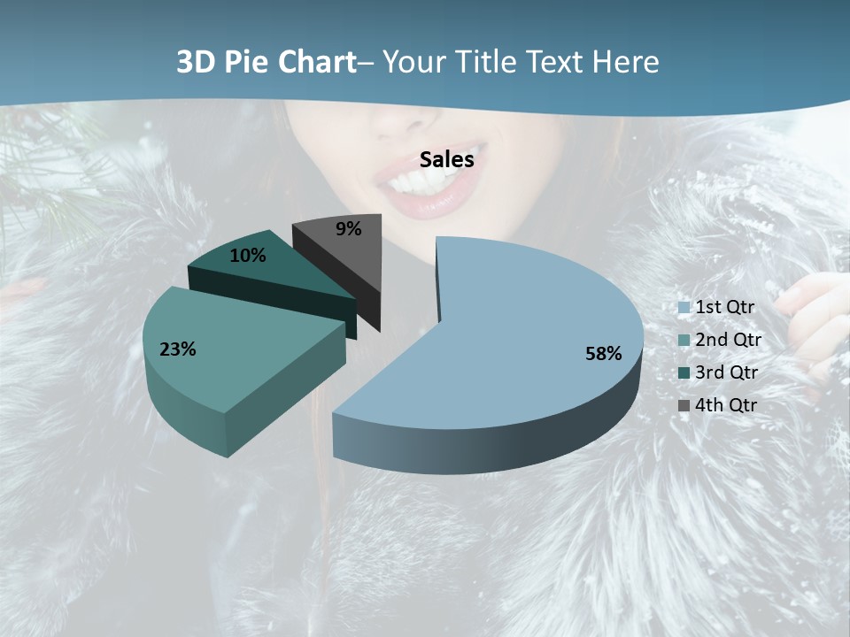 Woman Cold Fashion PowerPoint Template