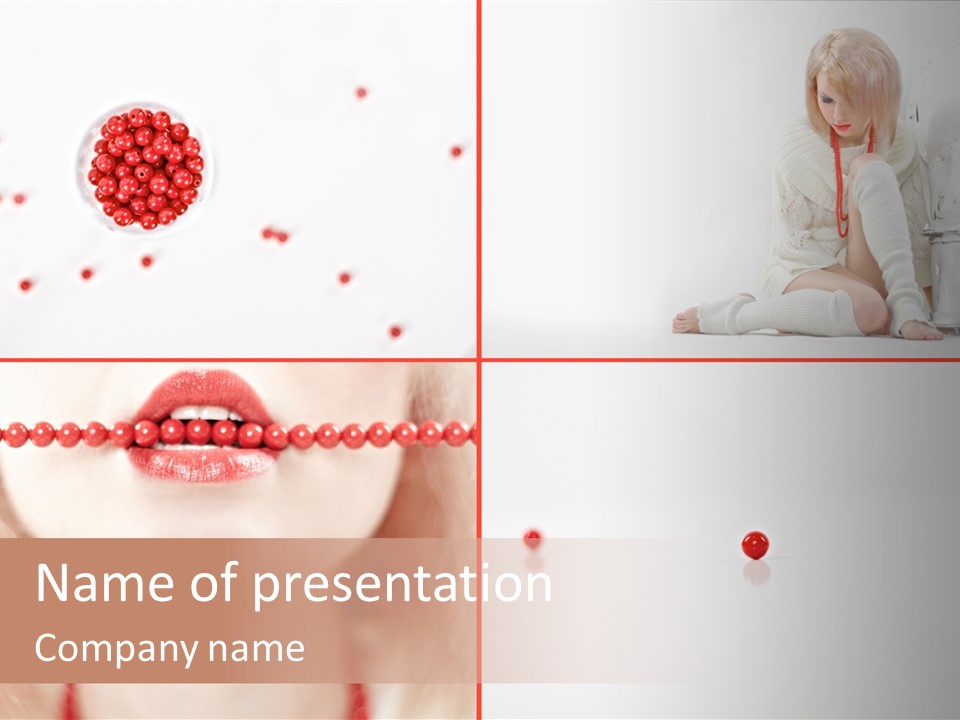 Pretty Jewelery Model PowerPoint Template