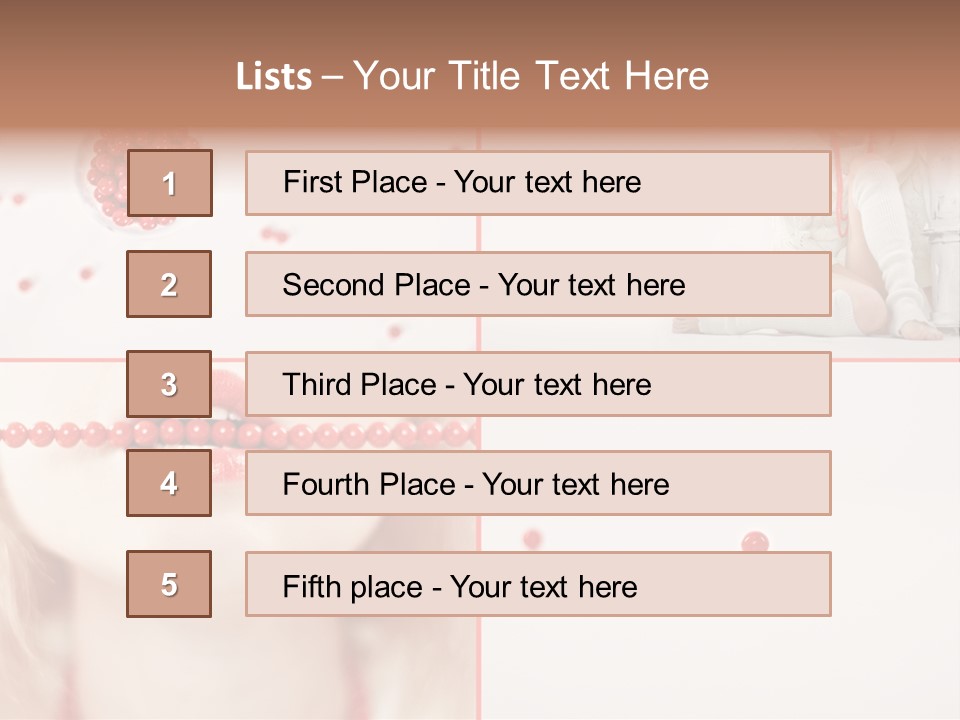 Pretty Jewelery Model PowerPoint Template