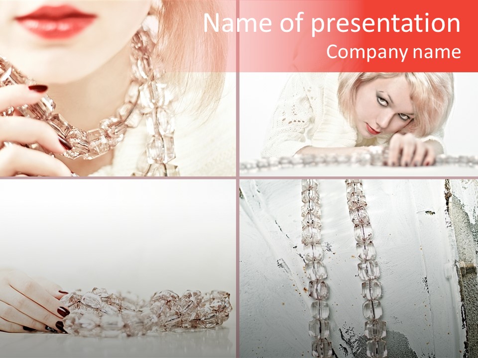 Luxury Caucasian Model PowerPoint Template