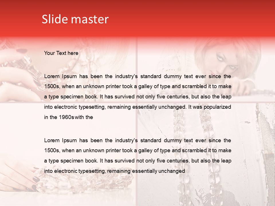 Luxury Caucasian Model PowerPoint Template