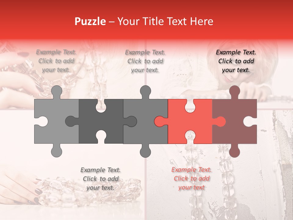 Luxury Caucasian Model PowerPoint Template