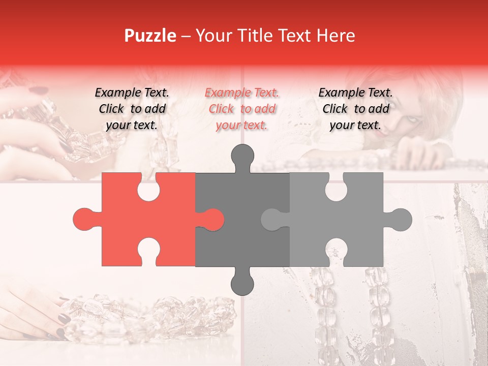 Luxury Caucasian Model PowerPoint Template