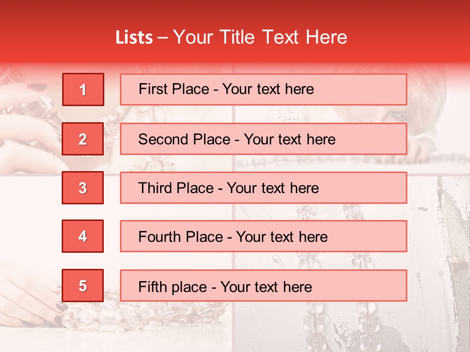 Luxury Caucasian Model PowerPoint Template