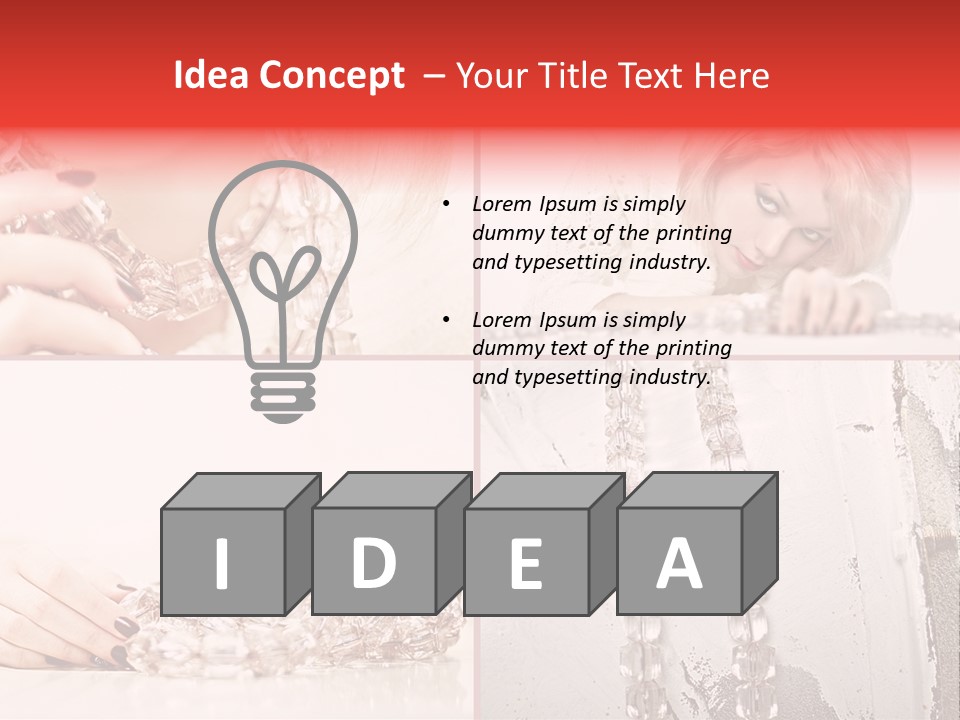 Luxury Caucasian Model PowerPoint Template