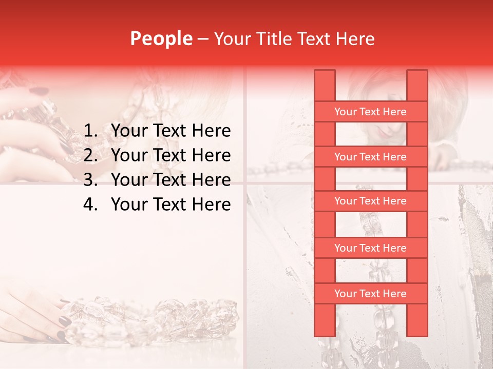 Luxury Caucasian Model PowerPoint Template