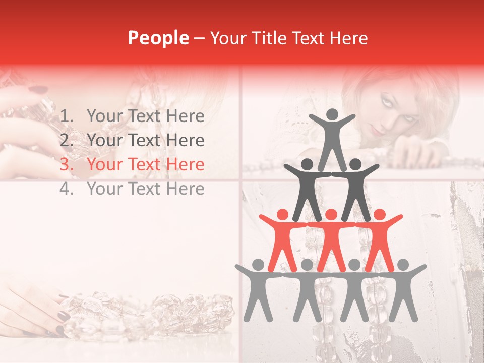 Luxury Caucasian Model PowerPoint Template