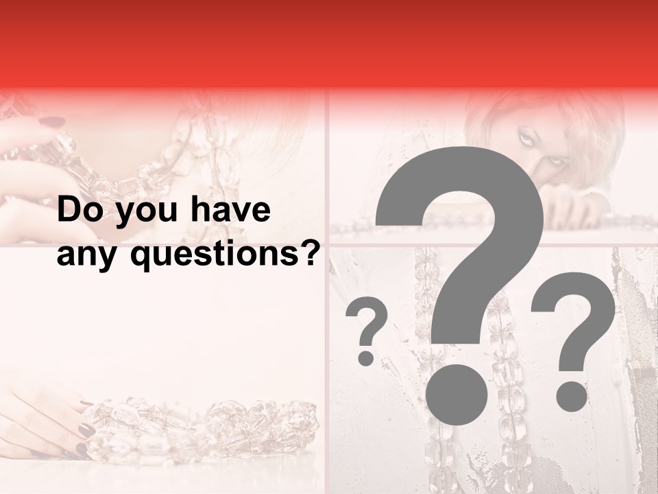 Luxury Caucasian Model PowerPoint Template