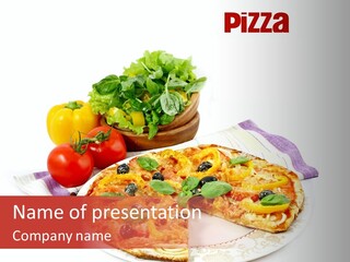 Pizza Snack Portion PowerPoint Template