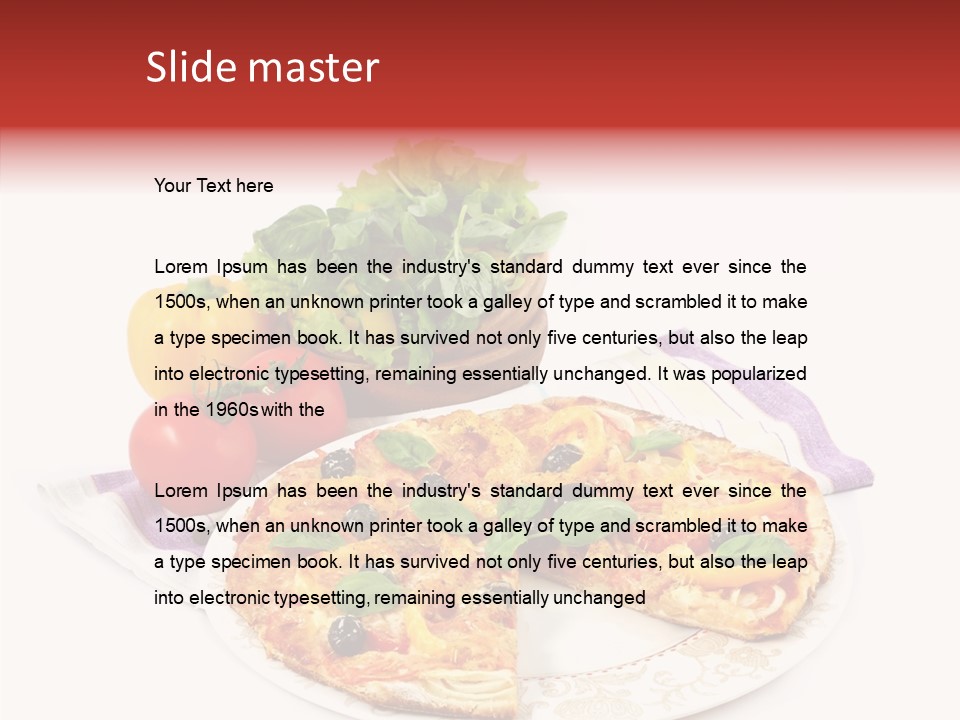 Pizza Snack Portion PowerPoint Template