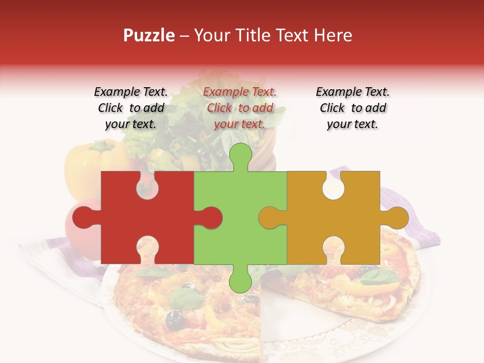 Pizza Snack Portion PowerPoint Template