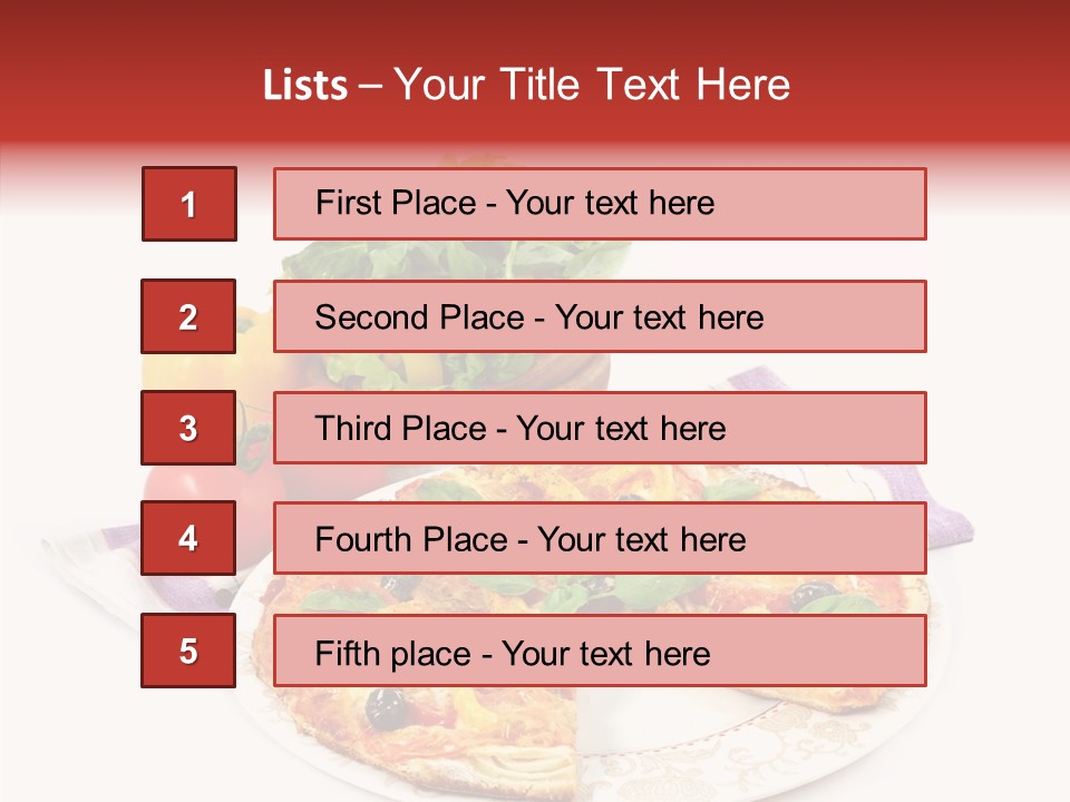 Pizza Snack Portion PowerPoint Template