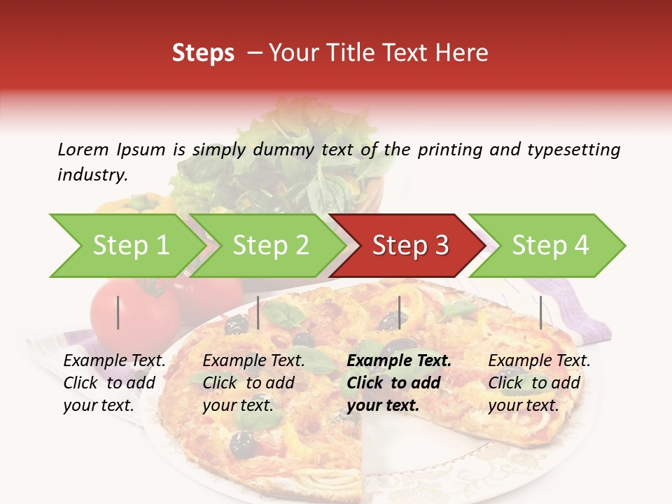 Pizza Snack Portion PowerPoint Template
