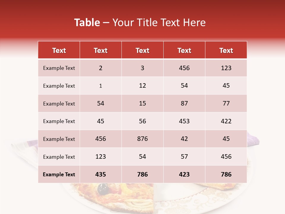 Pizza Snack Portion PowerPoint Template