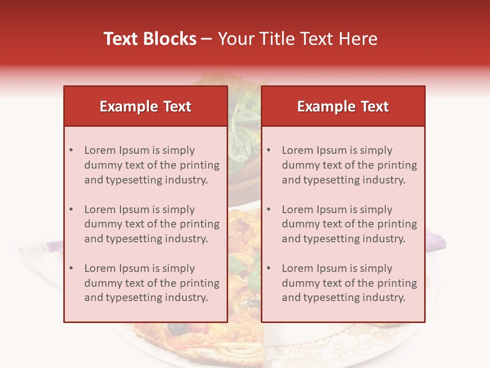 Pizza Snack Portion PowerPoint Template