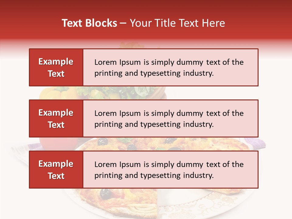 Pizza Snack Portion PowerPoint Template