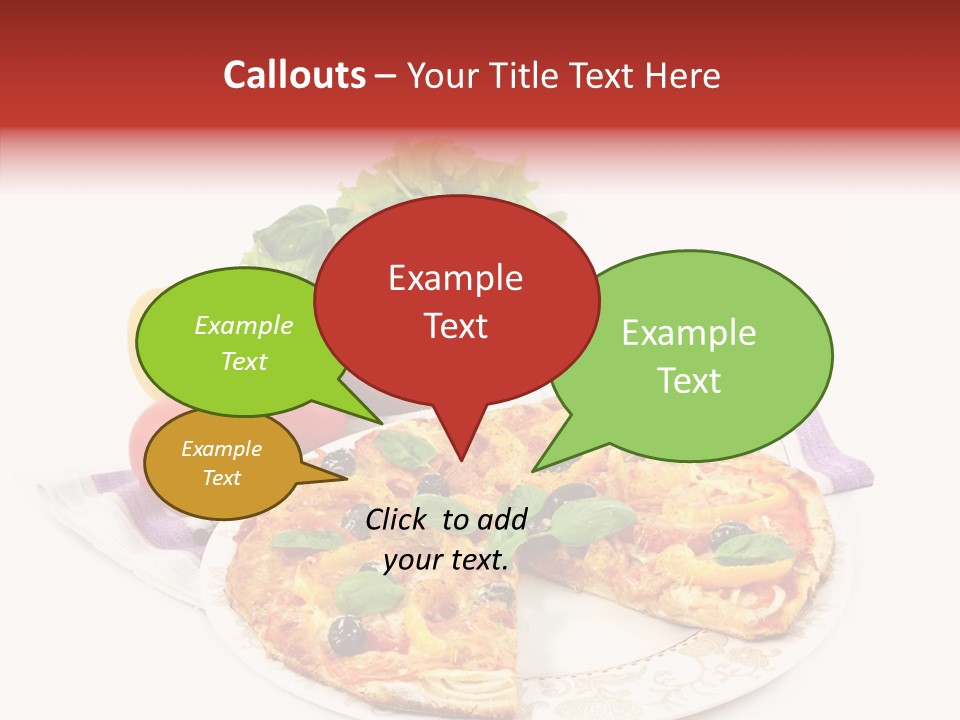 Pizza Snack Portion PowerPoint Template