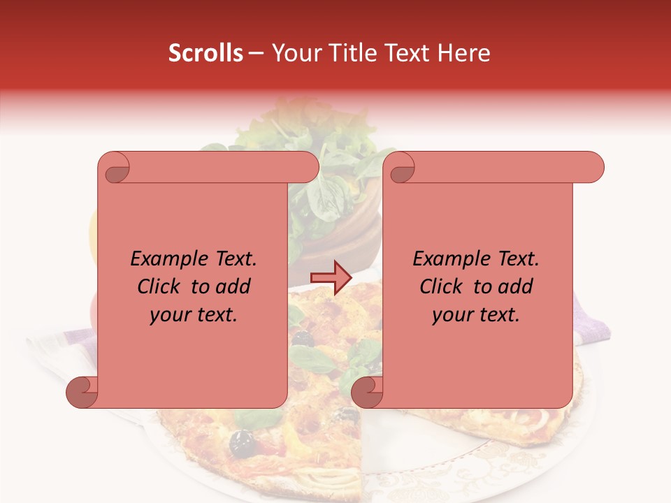 Pizza Snack Portion PowerPoint Template