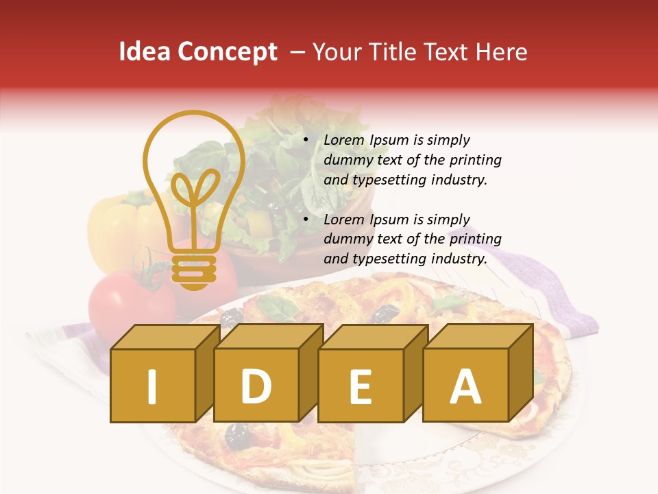 Pizza Snack Portion PowerPoint Template