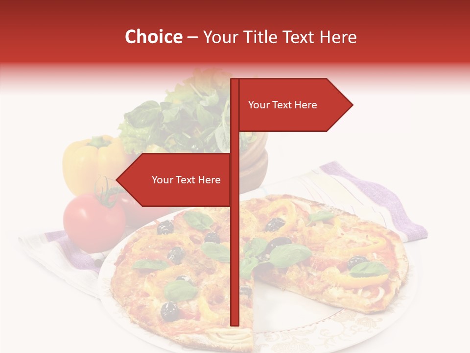 Pizza Snack Portion PowerPoint Template