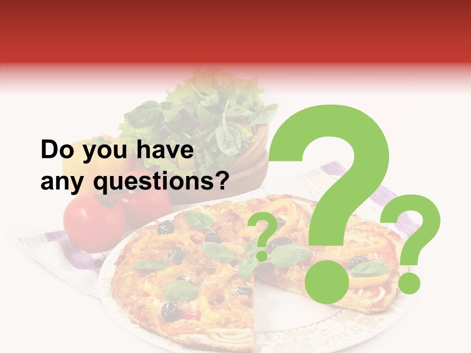 Pizza Snack Portion PowerPoint Template